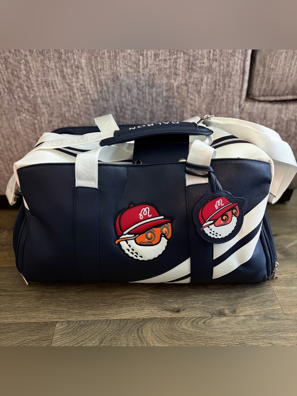Malbon navy blue weekender, travel, duffel bag. NWT